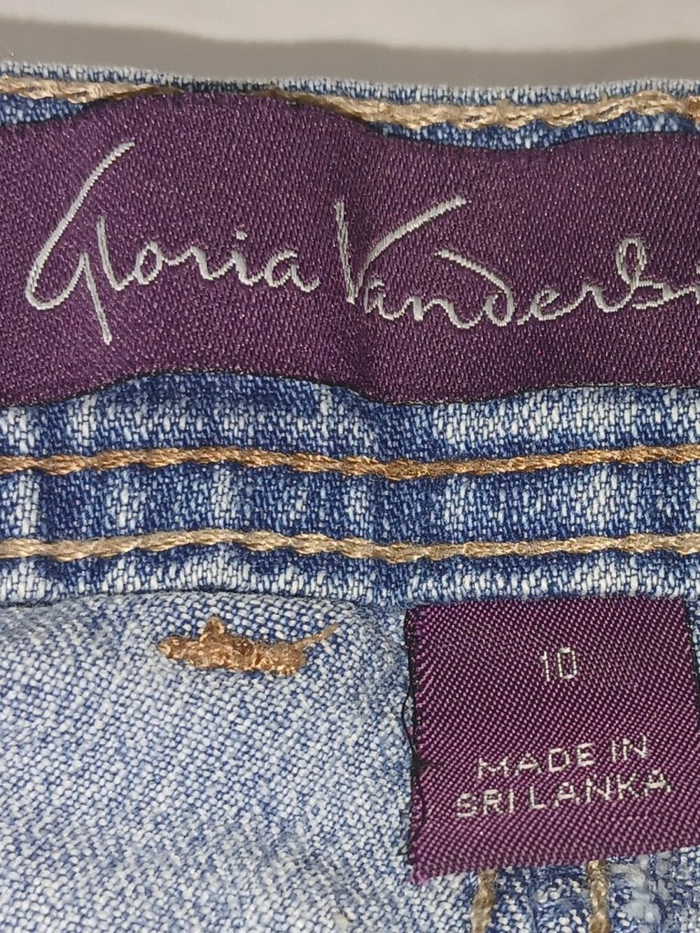 Gloria Vanderbilt Women’s Amanda Straight Leg Denim Blue Jeans Size 10